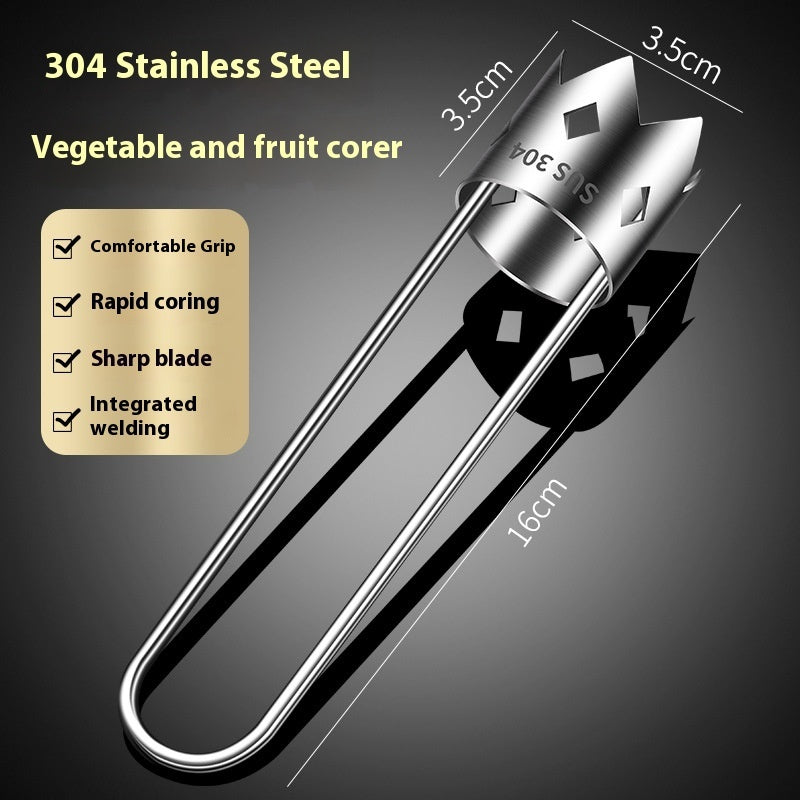 PearCore Extractor aus Edelstahl 304 – Gemüse- und Obstkern-/Schälerwerkzeug