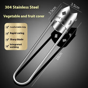 PearCore Extractor aus Edelstahl 304 – Gemüse- und Obstkern-/Schälerwerkzeug