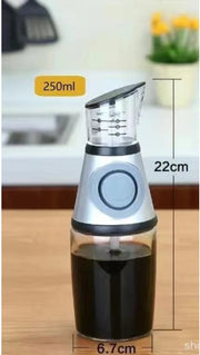 "Premium 500ml Ölflasche aus Hochweißglas, Messbar & Küchengeeignet - Unterschiedliche Designs in Rot erhältlich"