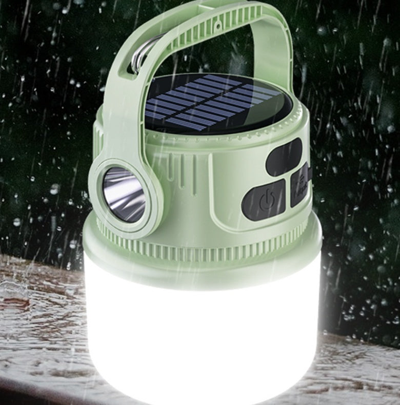 "Solarbetriebene Mehrfach-Modus Camping Laterne - Verstellbare, Tragbare und Aufladbare Outdoor Lampe mit Notfall-Funktion"