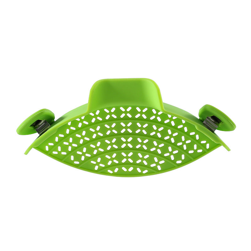 "Multifunktionale Küchenhelfer: Silikon-Topf-Seitenablaufstopper in Modernem Minimalistischem Design"