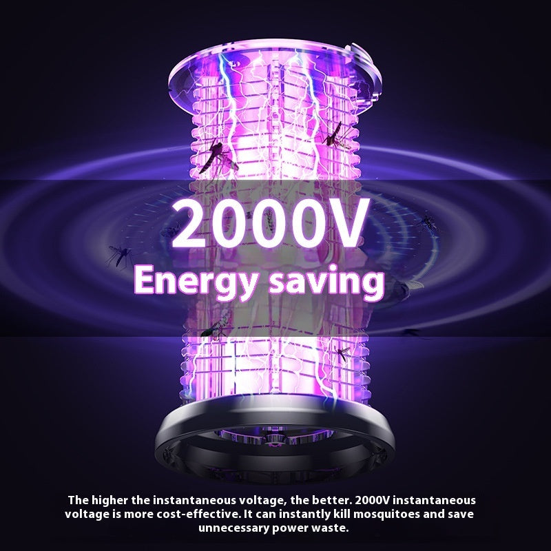 2in1 Mosquito Killer Lamp Electric Fly Catcher USB Rechargeable Electric Mosquito Swatter Electric Fly Trap With Night Light S0S Emergency Light Mosquito Killer Terrace Camping