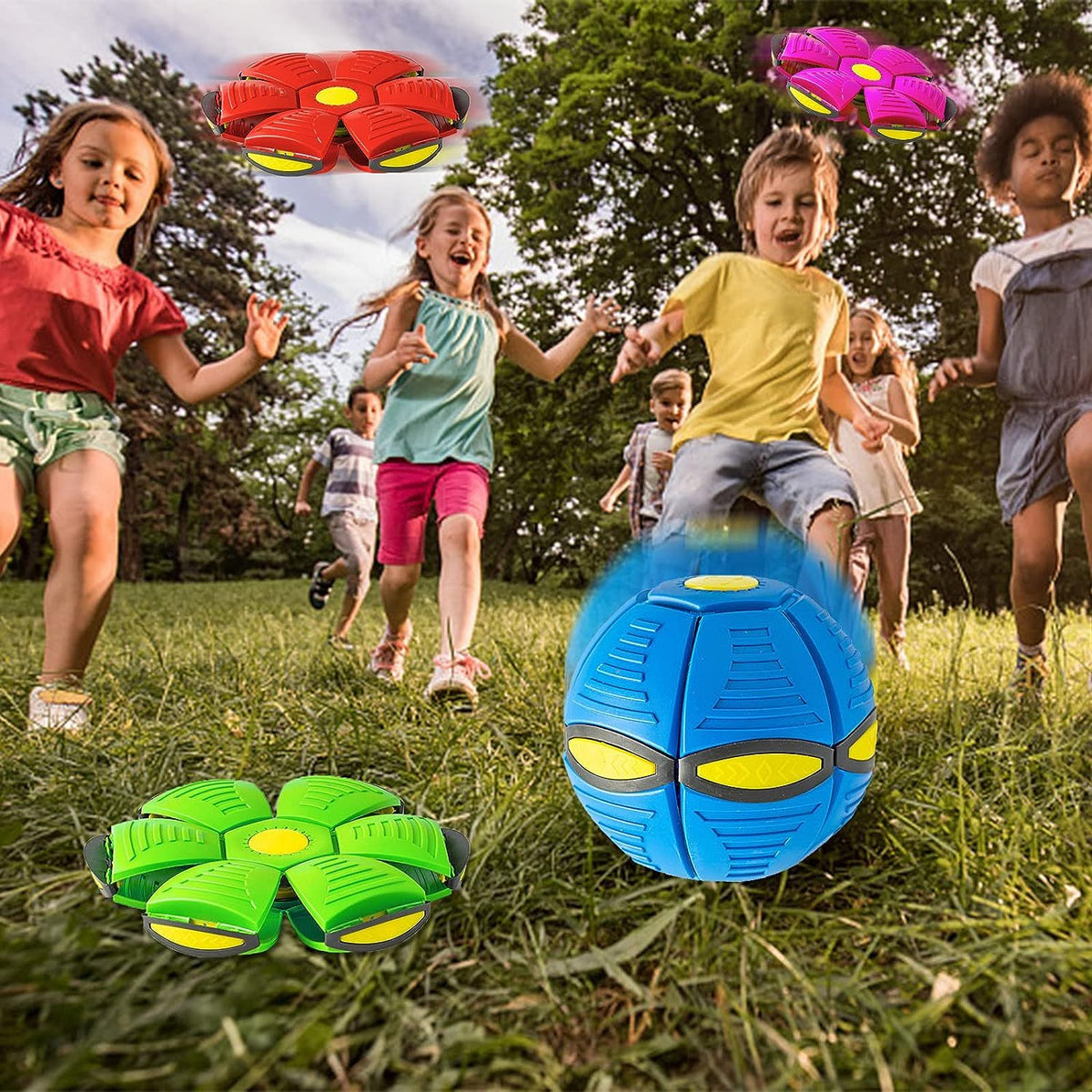 "Interaktives UFO-Haustierspielzeug: Robuster Flugball für Hunde, Leuchtender Magic Ball, Outdoor-Spaß & Training, Ideal für Kinder und Hunde, Perfektes Geschenk"