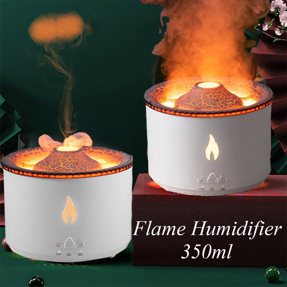 "Kreativer Ultraschall Aroma-Diffusor mit Vulkan & Quallen-Lichteffekten - Luftbefeuchter für Entspannung und Wohlbefinden"