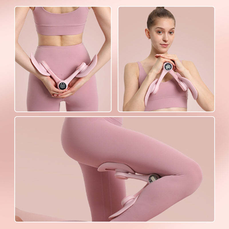"Ergonomischer Oberschenkeltrainer mit Zähler & LCD-Anzeige - Verstellbarer Beintrainer für Männer & Frauen, Ideal für Beckenbodenmuskeltraining"