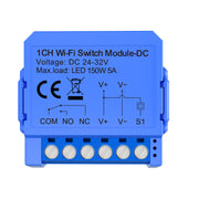 "Intelligentes Graffiti WIFI Modul mit Zero Kontakt Trockenkontakt - Niederspannung, Blau, 39x39x19.4mm, Smart Serie, 220-240V"