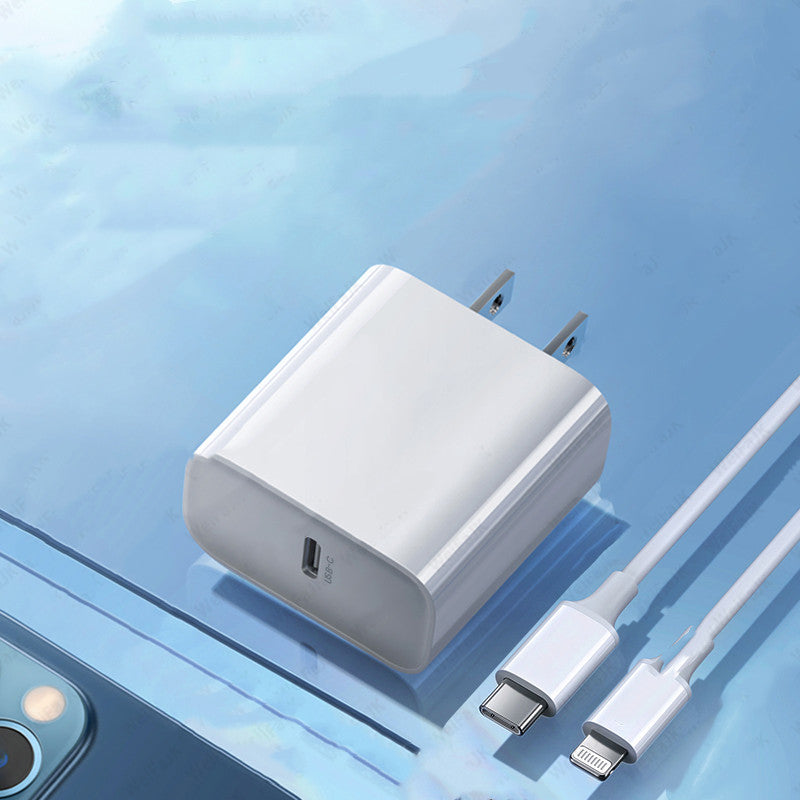 "Schnellladegerät Adapter mit Ladekabel: 20W, PD Protokoll, Kompatibel für EU & US"