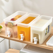 "Großkapazität Kühlschrank Aufbewahrungskrug mit Wasserhahn, Lebensmittelechter PP-Kunststoff, 3.5L - Ideal für Säfte und Eistee"