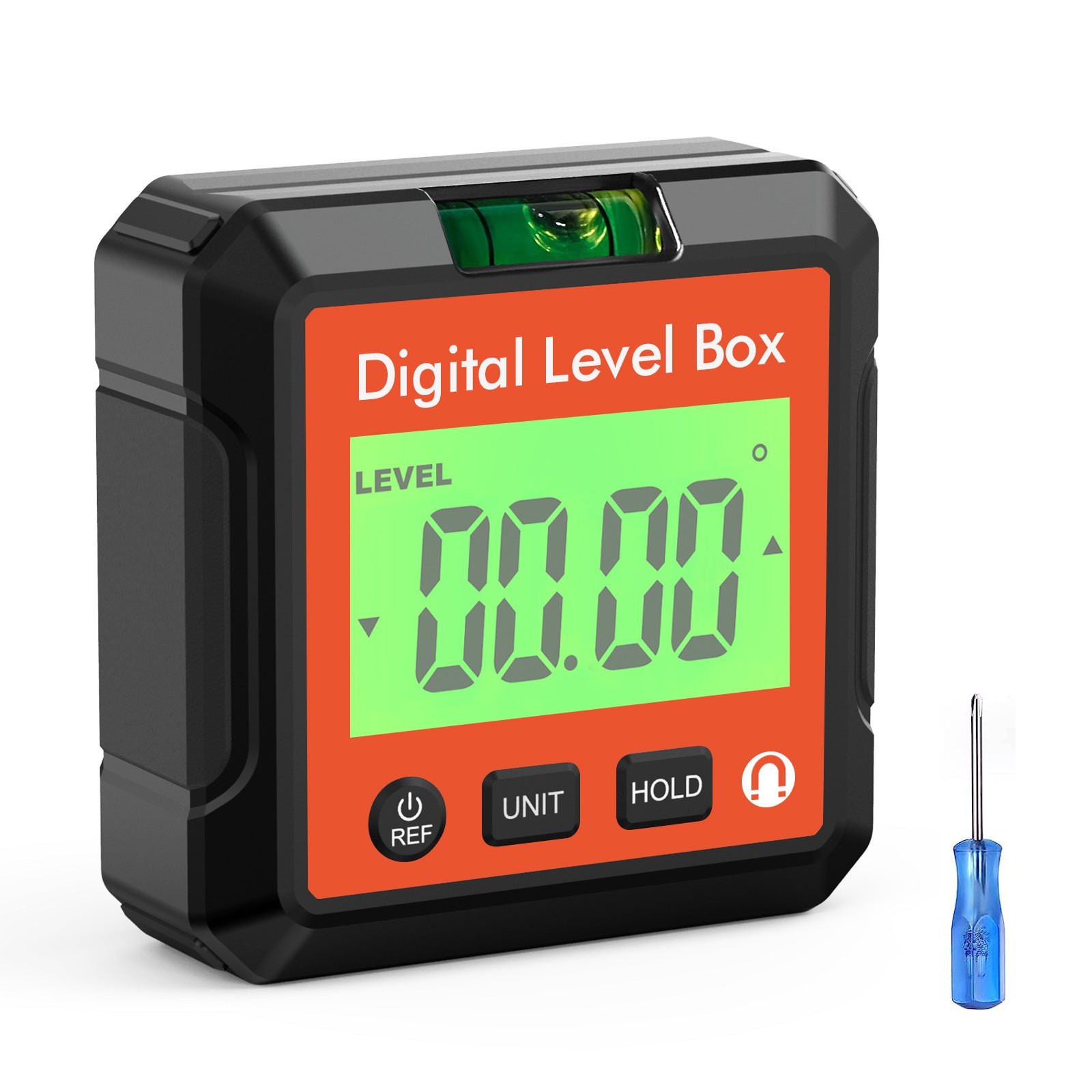"Digitaler Elektronischer Winkelmesser Inclinometer mit LCD-Hintergrundbeleuchtung, Magnetbasis, Tragbar und Präzise - Multi-Messwerkzeug aus ABS-Kunststoff"