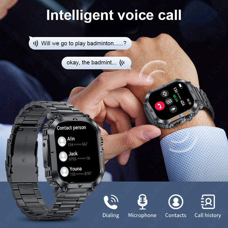 "Multifunktionaler Gesundheitsmonitoring Smartwatch - Blutdruckmessung, Herzfrequenz, Schlafüberwachung und mehr - Wasserdicht und Bluetooth-fähig"