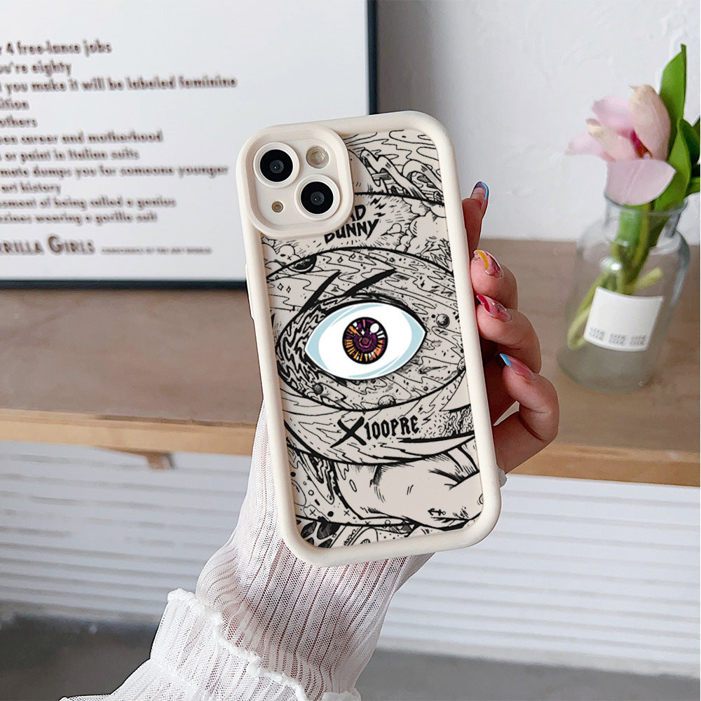 "Silikon Handyhülle in Vielfältigen Farben - DS Eye of God Design - Stoßfest, Anti-Fall & Anti-Fingerabdruck für Alle iPhone Modelle"