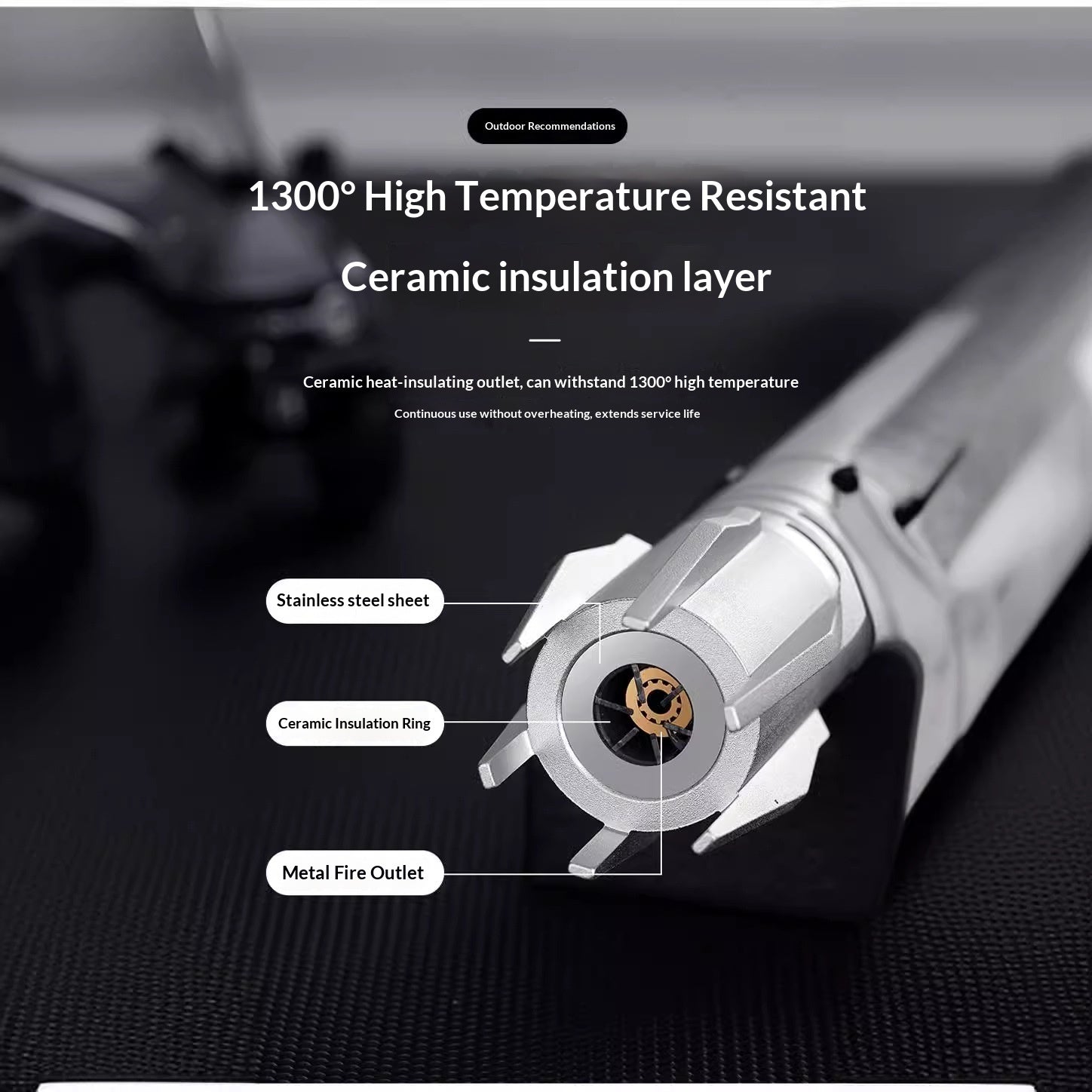 "Hochtemperatur Outdoor Grill Metall Flammbrenner - Windfest, Minimalistischer Stil, Ideal für Haus Einweihungsfeiern"