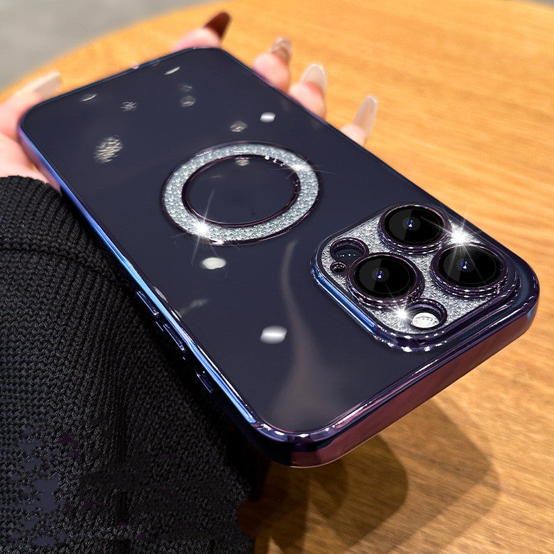"Robustes Strass-Label Handyhülle: Sturzsicher, Schlicht und Stilvoll, Kompatibel mit iPhone14, Pro und Pro Max - Verschiedene Farben erhältlich"