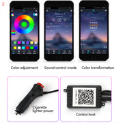 "RGB Auto Innenbeleuchtung - Flexible, App-gesteuerte Stimmungslichter mit Musikrhythmus - Einfach zu installieren"