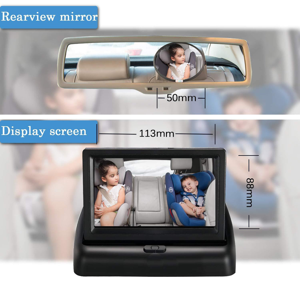 "HD Babyüberwachungs-Display 4,3" - Kompakt, Robust und Vielseitig für Sichere Babyüberwachung"