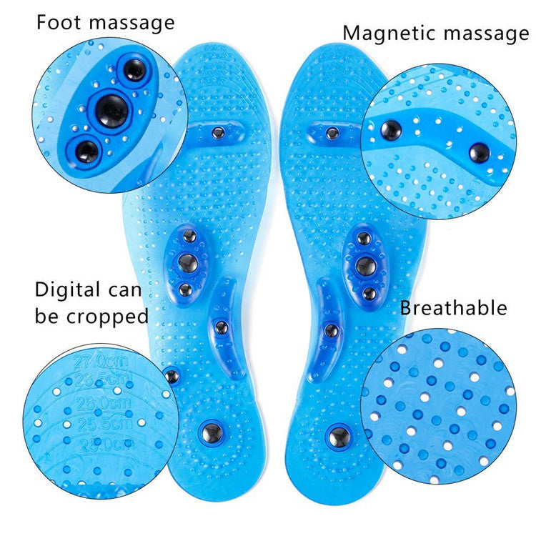 Magnet Magnetic Plus Elastomer Transparente Silikon-Massage-Einlegesohle Gesundheits-Massage-Einlegesohle Magnetfeldtherapie Anti-Ermüdung