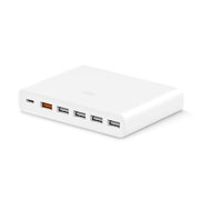 "Xiaomi Schnellladegerät mit 6 Ports - USB-Ax5, USB-Cx1, Leistungsstark und Effizient, Ideal für Vielbenutzer"