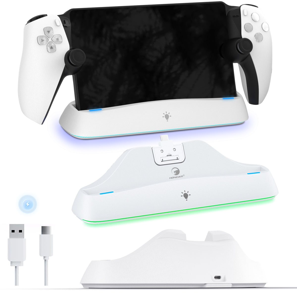 "PlayStation Portable Handheld Konsole Ladestation - Typ-C, Speicherfunktion, ABS Material, mit Zubehör"