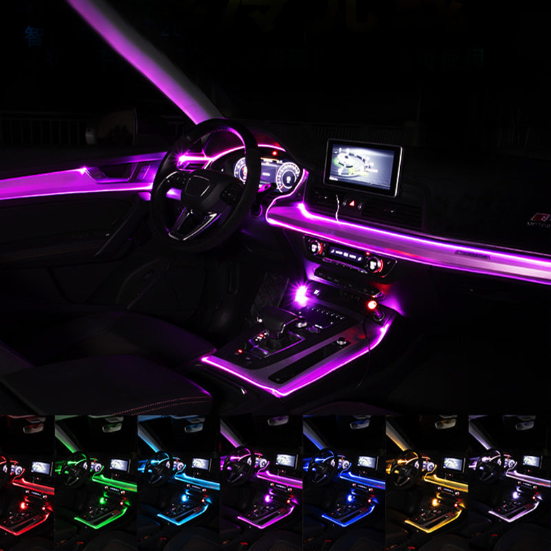 "RGB Auto Innenbeleuchtung - Flexible, App-gesteuerte Stimmungslichter mit Musikrhythmus - Einfach zu installieren"