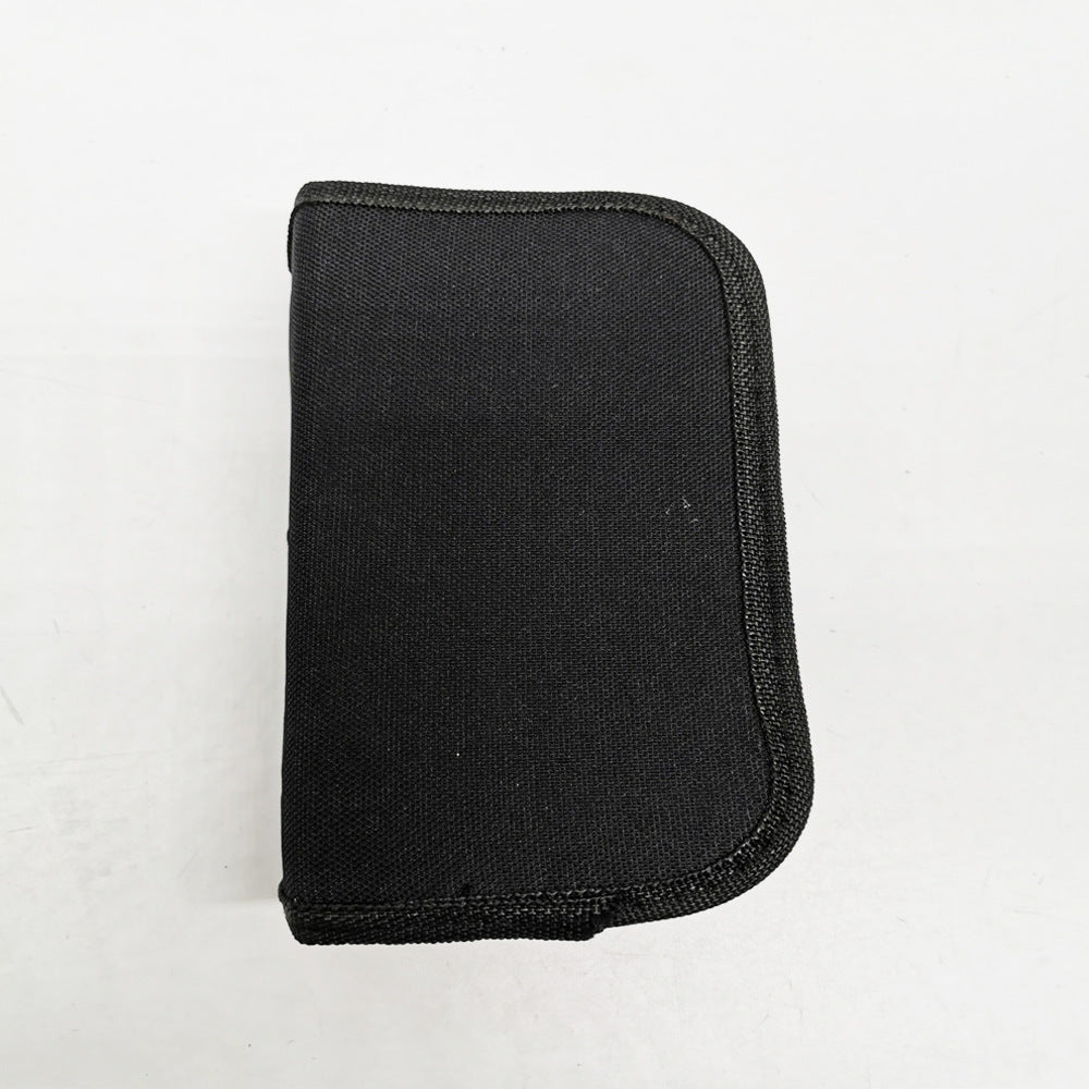 "26-teiliges Gitarren-Reparatur-Set aus Metall und Edelstahl: Werkzeugtasche mit Maßstab, Distanzmesser, Schraubendreher, Multifunktions-Schlüssel und mehr"