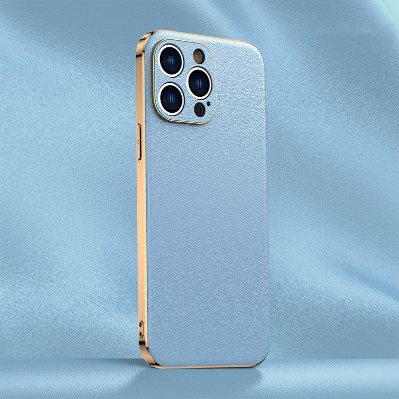 "Premium Echtleder Schutzhülle für iPhone - Elegant & Vielfarbig, Kompatibel mit iPhone 11 bis 15 Pro Max"