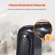 "Tragbarer Mini Keramik Heizlüfter für Zuhause und Büro, Elektrischer Raumluft Heizer mit einstellbarer Temperatur, Timing-Funktion und drehbarem EU-Stecker"