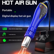 "Tragbarer Heißluftgebläse mit Digitalanzeige - Temperaturverstellbar, Ideal für Kunststofffolien-Versiegelung, 600 Watt, 100-550°C"