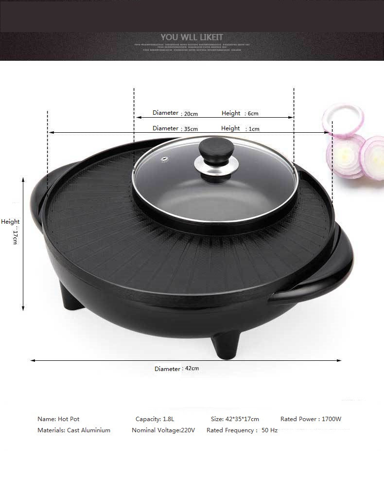 Multifunktionaler Elektrischer Grilltopf