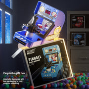 "Interaktives Schießspielzeug für Kinder - Pädagogisches Puzzle mit Licht und Ton, inklusive Murmeln, Rot oder Blau"