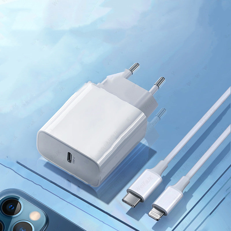 "Schnellladegerät Adapter mit Ladekabel: 20W, PD Protokoll, Kompatibel für EU & US"