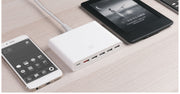 "Xiaomi Schnellladegerät mit 6 Ports - USB-Ax5, USB-Cx1, Leistungsstark und Effizient, Ideal für Vielbenutzer"