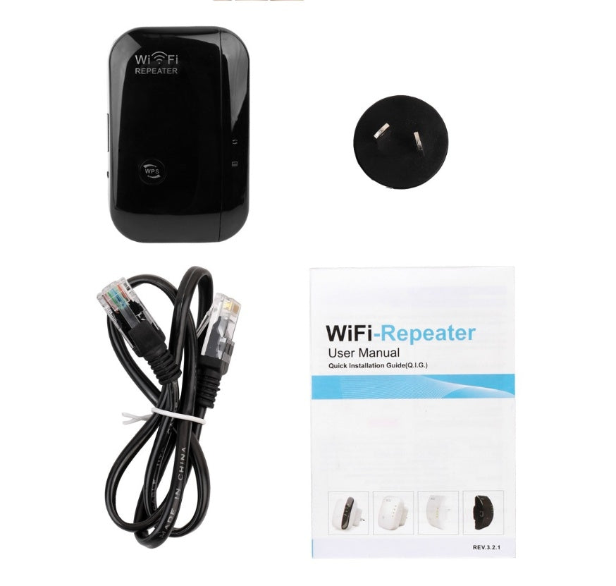 "Leistungsstarker WLAN-Repeater - 300Mbps, 2,4GHz, WPA2-Sicherheit, einfache Einrichtung, Ethernet-Anschluss"