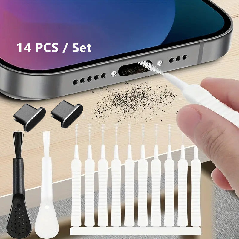 "Premium Reinigungsset für Handy-Ladeanschlüsse und Computertastaturen - Für Spürbar Bessere Verbindungen und Zuverlässige Geräteleistung"