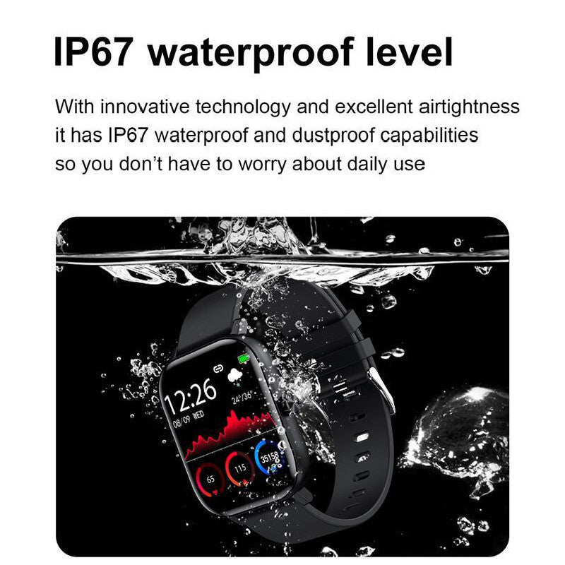 "X5 Smartwatch: Sportlich, Sauerstoff- & Herzfrequenzmessung, Blutdrucküberwachung - für Android und iOS"