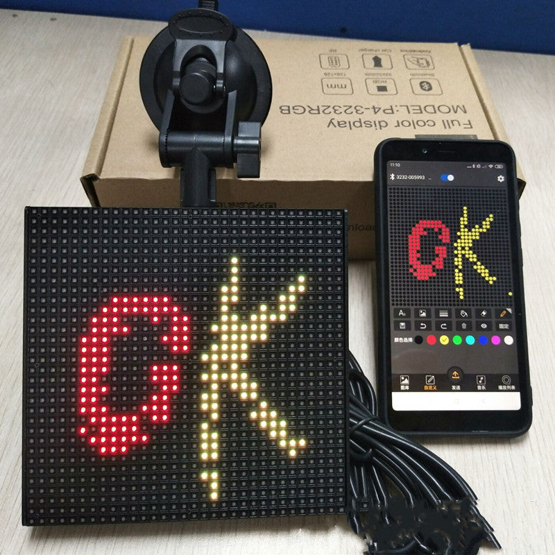 "Vollfarben Bluetooth Emoticon Auto LED-Anzeige - Scharfe Darstellung und Einfache Steuerung für Wirkungsvolle Kommunikation"