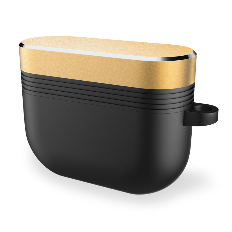 "Premium Silikon und Aluminium Airpods Pro Schutzhülle - Kompatibel mit iPhone Modellen, Inklusive Karabiner"
