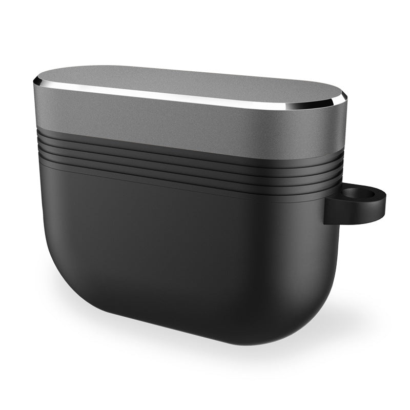 "Premium Silikon und Aluminium Airpods Pro Schutzhülle - Kompatibel mit iPhone Modellen, Inklusive Karabiner"