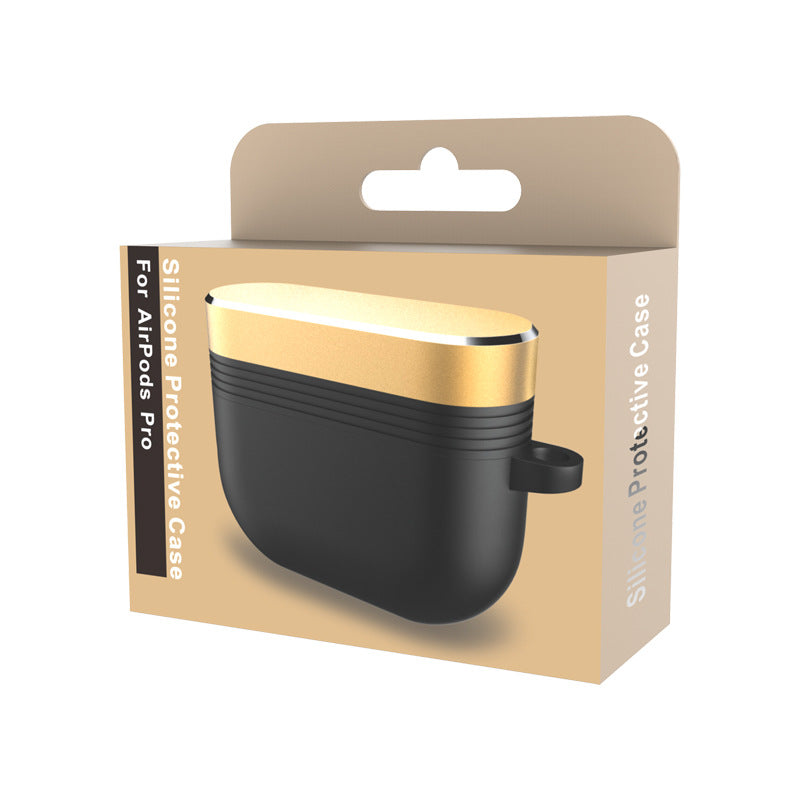 "Premium Silikon und Aluminium Airpods Pro Schutzhülle - Kompatibel mit iPhone Modellen, Inklusive Karabiner"