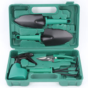 "Zehnteiliges Gartengeräte-Set mit Eisenkopf und Kunststoffgriff - Ideal für Hobbygärtner"