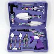 "Zehnteiliges Gartengeräte-Set mit Eisenkopf und Kunststoffgriff - Ideal für Hobbygärtner"
