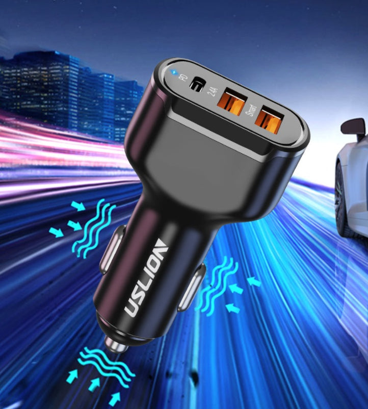 "Schnellladegerät fürs Auto - Mobiles Handy-Ladegerät mit USB-Anschluss, 3000 mA Ausgangsleistung"
