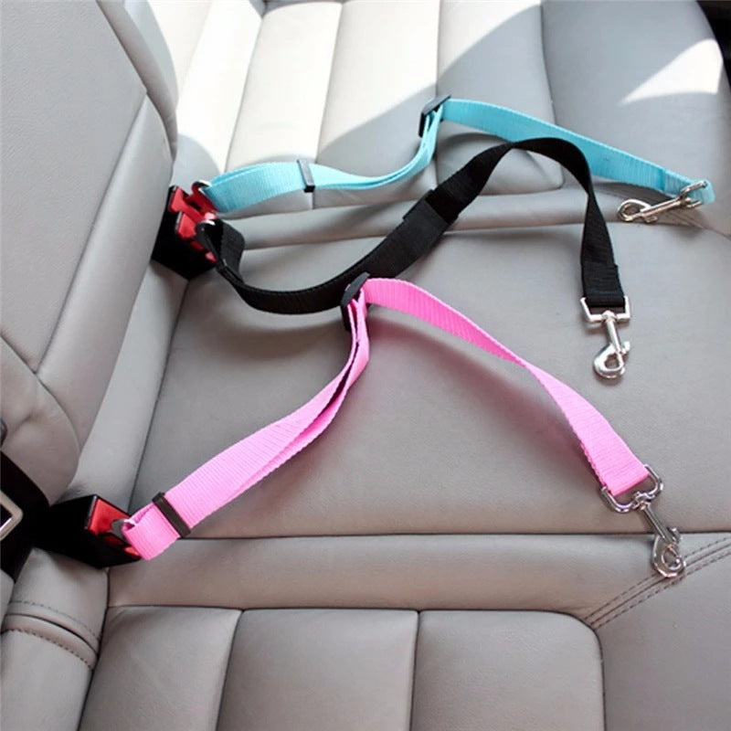 "Einstellbarer Sicherheitsgurt für Haustiere im Auto, Hochwertiges Nylon, Für Hunde und Katzen, Verschiedene Farben"