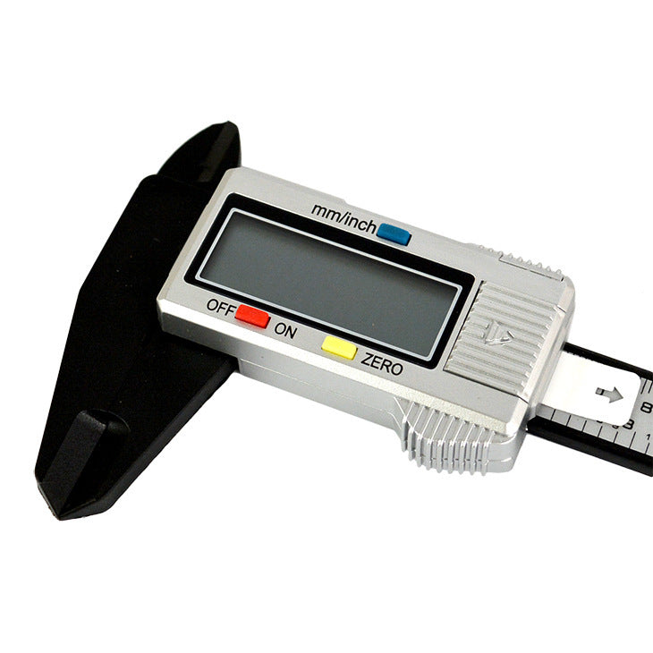 "Digitaler Tiefenmessschieber mit Elektronischer Anzeige, 150mm Messbereich, Hochpräzises Edelstahl-Mikrometer, Kohlefaser-Kaliber - Inklusive LCD-Display und Verpackung"