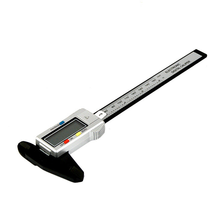 "Digitaler Tiefenmessschieber mit Elektronischer Anzeige, 150mm Messbereich, Hochpräzises Edelstahl-Mikrometer, Kohlefaser-Kaliber - Inklusive LCD-Display und Verpackung"