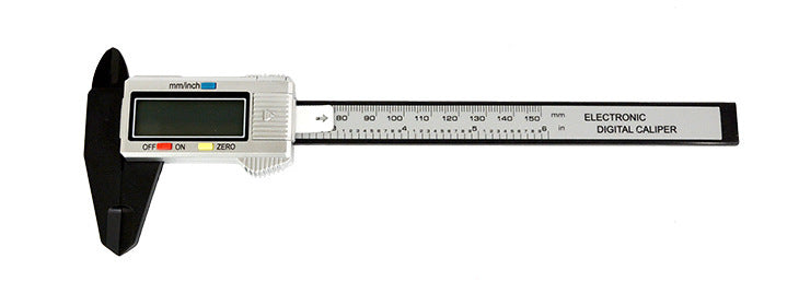 "Digitaler Tiefenmessschieber mit Elektronischer Anzeige, 150mm Messbereich, Hochpräzises Edelstahl-Mikrometer, Kohlefaser-Kaliber - Inklusive LCD-Display und Verpackung"