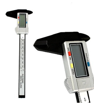 "Digitaler Tiefenmessschieber mit Elektronischer Anzeige, 150mm Messbereich, Hochpräzises Edelstahl-Mikrometer, Kohlefaser-Kaliber - Inklusive LCD-Display und Verpackung"