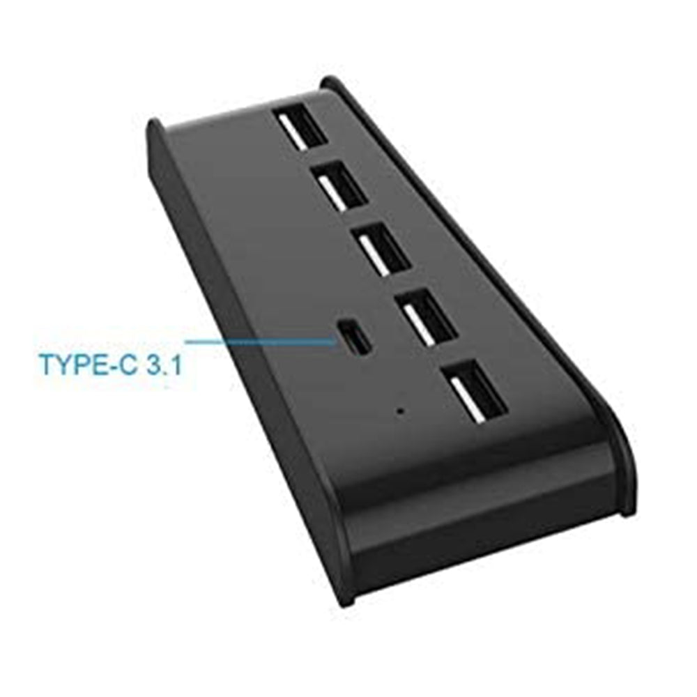 "PS5 Multi-Funktions-USB-Hub-Konverter: Hochgeschwindigkeits-Übertragung, ABS-Material, Weiß & Schwarz"