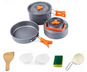 "Hochwertiges Outdoor Camping Kochset - Tragbar, Ultraleicht & Umweltfreundlich - Ideal für Wanderungen und Picknicks"
