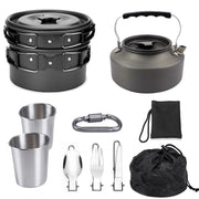 "Hochwertiges Outdoor Camping Kochset - Tragbar, Ultraleicht & Umweltfreundlich - Ideal für Wanderungen und Picknicks"