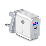 "Schnellladegerät Handy-Ladegerät 20WPD, 3000mA, QC3.0 USB+PD, mit Anzeigefunktion"